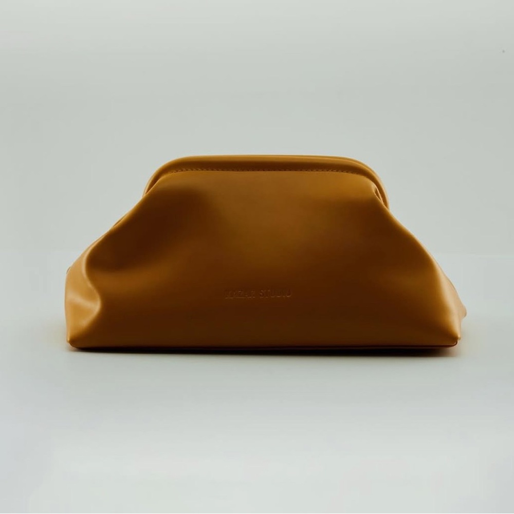 Vibrant Yellow Clutch Bag with Glossy Finish